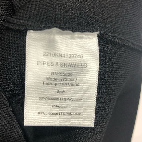 Veronica Beard  Womens Long Sleeve Imka Knit Midi Dress Black Size L - Picture 7 of 8